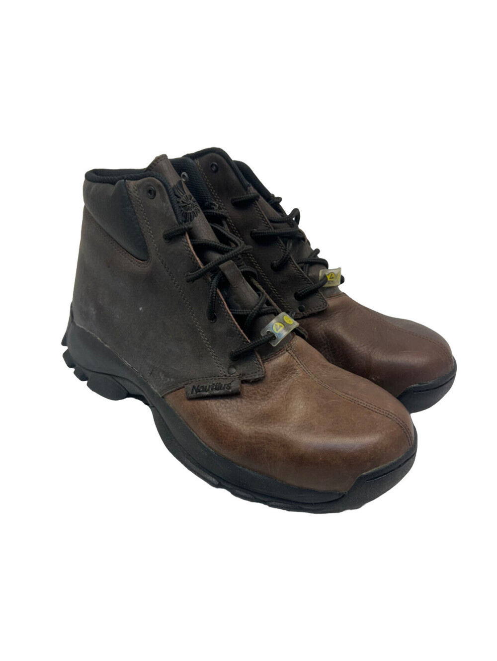 Nautilus Men's 6” Safety Toe Work Boots N1505 Brown Leather Size 12X/XW